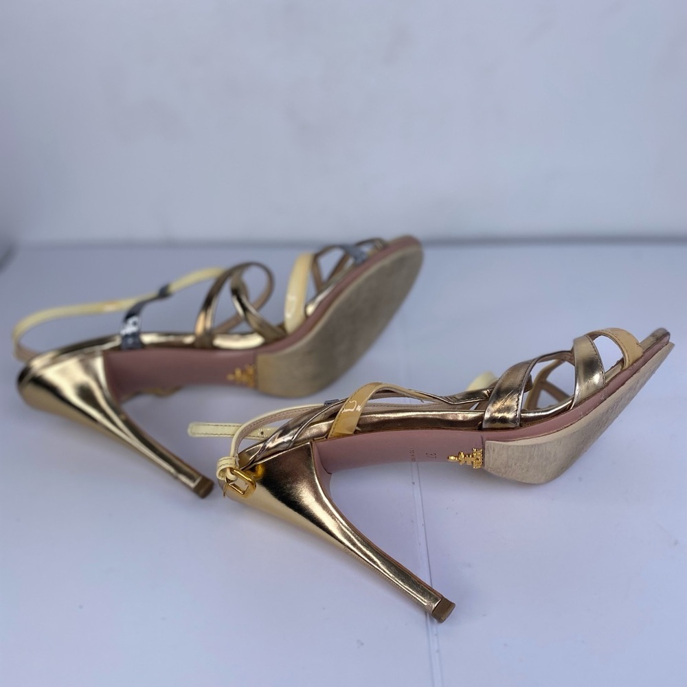Prada Metallic Gold and Silver Heels - Picture 7 of 12